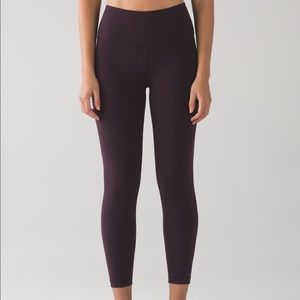 Lululemon High Times 7/8 Black Cherry size 2